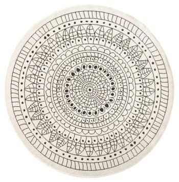 NORTHRUGS - Hanse Home koberce Kusový koberec Twin-Wendeteppiche 103101 creme schwarz kruh - 140x140 (průměr) kruh cm Černá