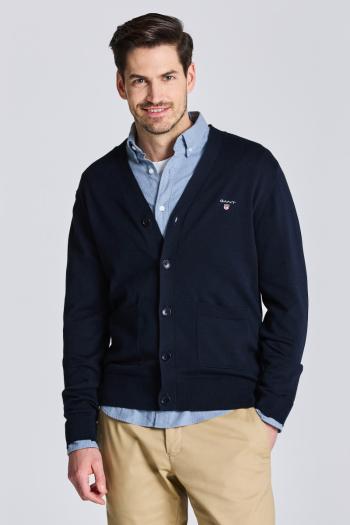 SVETR GANT CLASSIC COTTON V-CARDIGAN modrá XL