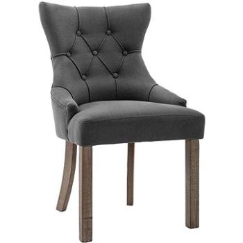 Jídelní židle 2 ks šedé textil (287944)