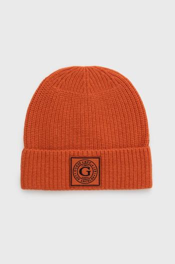 Vlněný klobouk Guess oranžová barva,