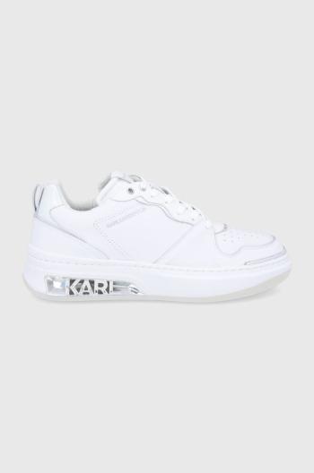 Boty Karl Lagerfeld bílá barva, na platformě