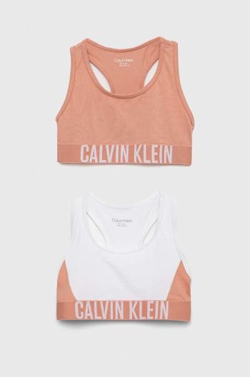 Dětská podprsenka Calvin Klein Underwear 2-pack hnědá barva
