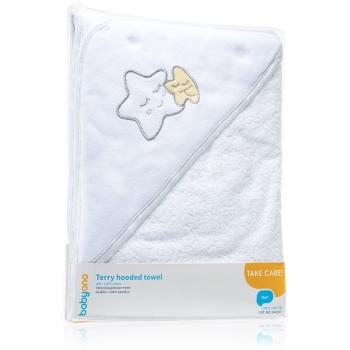 BabyOno Towel Terrycloth osuška s kapucí White 100x100 cm