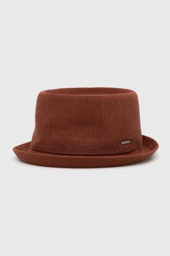 Klobouk Kangol hnědá barva