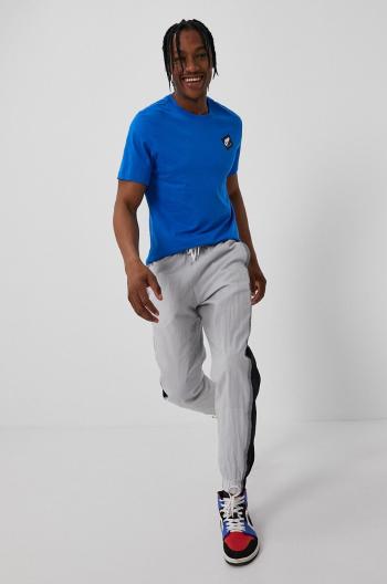 Kalhoty Nike Sportswear pánské, šedá barva, hladké
