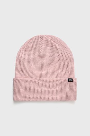 Čepice Vans růžová barva, z tenké pleteniny