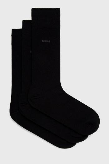 Ponožky BOSS ( 3-pak) pánské, černá barva
