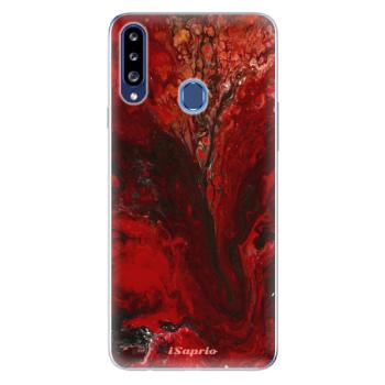 Odolné silikonové pouzdro iSaprio - RedMarble 17 - Samsung Galaxy A20s