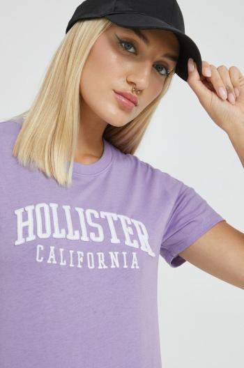 Tričko Hollister Co. fialová barva