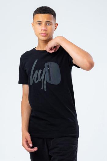 Dětské bavlněné tričko Hype černá barva, s potiskem
