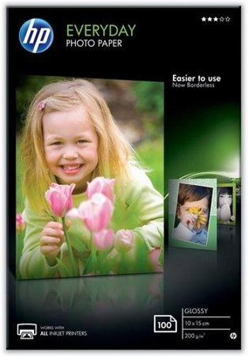HP Everyday Glossy Photo Paper-100 sht/10 x 15 cm, 200 g/m2, CR757A, CR757A