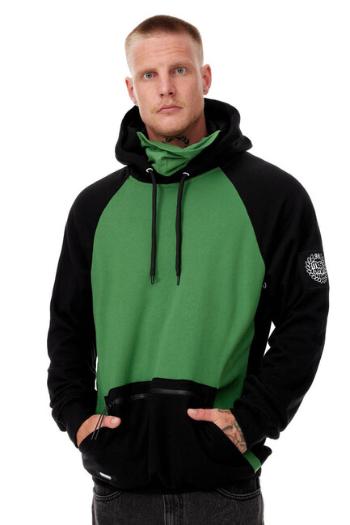 Mass Denim Sweatshirt Berg Hoody black/green - 2XL