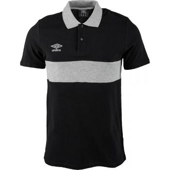 Umbro CONTRAST PIQUE POLO Pánské polo triko, černá, velikost M