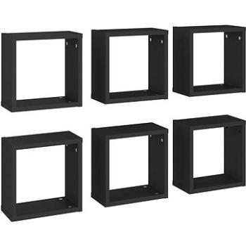 Shumee Nástěnné kostky 6 ks černé 30×15×30 cm, 807003 (807003)