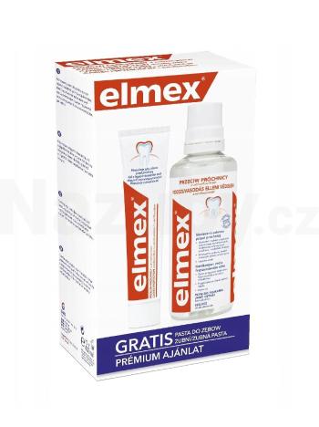 Elmex set zubní pasta 75 ml + ústní voda 400 ml