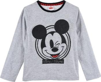 ŠEDÉ CHLAPECKÉ TRIČKO S DLOUHÝM RUKÁVEM MICKEY MOUSE Velikost: 128