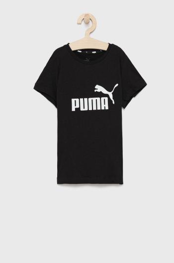 Dětské bavlněné tričko Puma 587029 černá barva