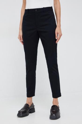 Kalhoty Polo Ralph Lauren dámské, černá barva, střih chinos, high waist