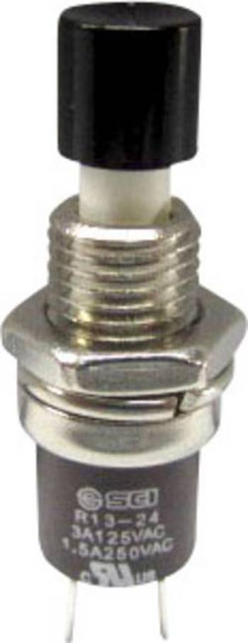 Tlačítko TRU COMPONENTS TC-R13-24B1-05 BK, 250 V/AC, 1.5 A, černá, 1 ks