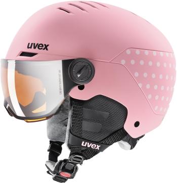 Uvex rocket jr. Visor - pink confetti mat 54-58