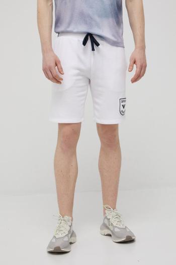 Kraťasy Emporio Armani Underwear pánské, bílá barva, melanžové