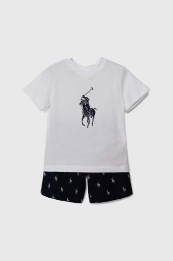 Dětské bavlněné pyžamo Polo Ralph Lauren tmavomodrá barva