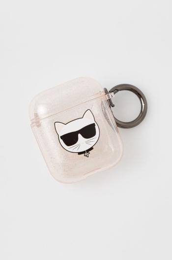 Kryt na Airpods Karl Lagerfeld průhledná barva