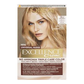L'Oréal Paris Excellence Creme Triple Protection 48 ml barva na vlasy pro ženy 9U Very Light Blond na blond vlasy; na všechny typy vlasů