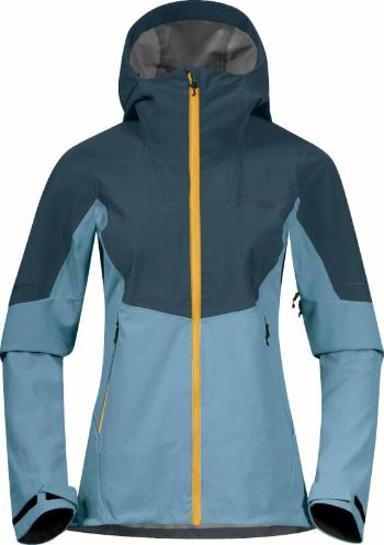 Bergans Senja Hybrid Softshell W Jacket Smoke Blue/Orion Blue/Light Golden Yellow L Lyžařská bunda