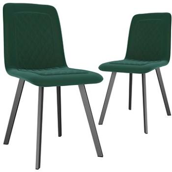 Jídelní židle 2 ks zelené samet (282568)