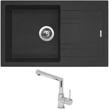 SINKS LINEA 780 N Granblack + SINKS MIX 350P (LI78030NMI350P)