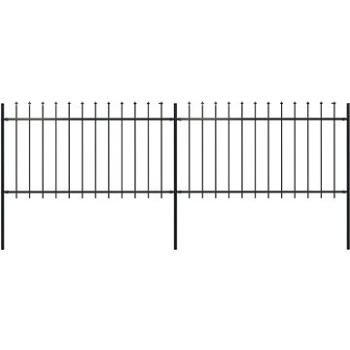 Zahradní plot s hroty ocelový 3,4×1 m černý 277612