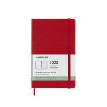 Plánovací zápisník 2023 tvrdý červený – L