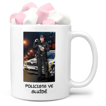 Hrnek Policista doma (Náplň hrníčku: Marshmallow)