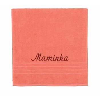 Dárkový ručník, Maminka, korálový, 50 x 95 cm