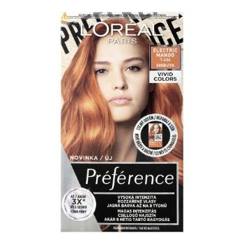 L'Oréal Paris Préférence Vivid Colors 60 ml barva na vlasy pro ženy 7,434 Electric Mango na barvené vlasy; na všechny typy vlasů