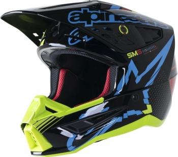 Alpinestars S-M5 Action Helmet Black/Cyan/Yellow Fluorescent/Glossy L Přilba