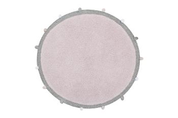Lorena Canals koberce Pro zvířata: Pratelný koberec Bubbly Soft Pink - 120x120 (průměr) kruh cm Růžová