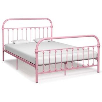 Rám postele růžový kov 140x200 cm (284513)