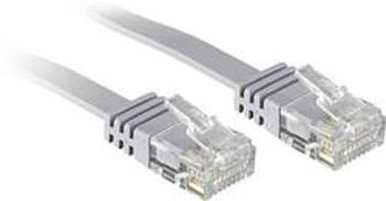 Síťový kabel RJ45 LINDY 47491, CAT 6, U/UTP, 1.00 m, šedá