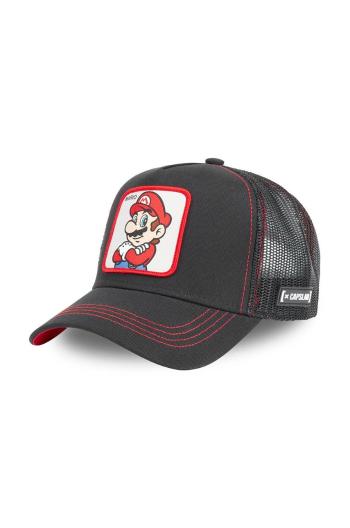 Čepice Capslab Super Mario černá barva, s aplikací
