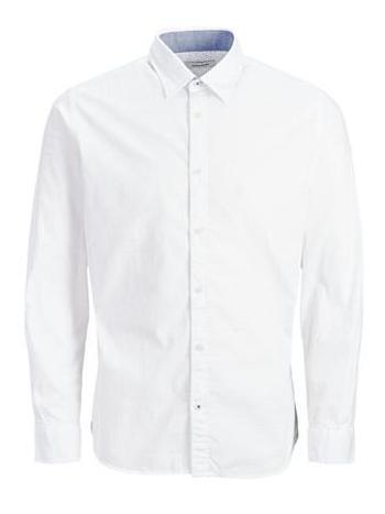 Jack&Jones Pánská košile JJEPLAIN POPLIN Slim Fit 12173241 White XXL