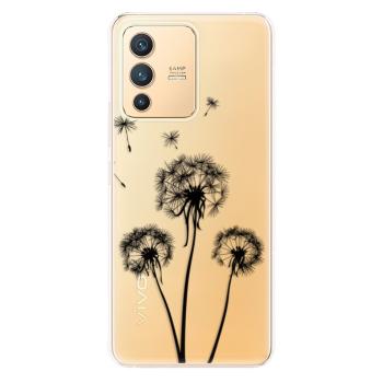 Odolné silikonové pouzdro iSaprio - Three Dandelions - black - Vivo V23 5G