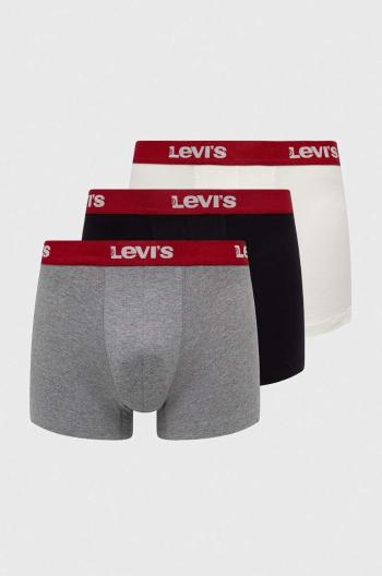 Boxerky Levi's 3-pack pánské, černá barva