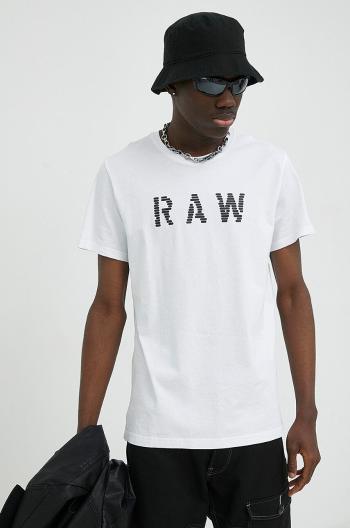 Bavlněné tričko G-Star Raw 2-pack bílá barva, s potiskem