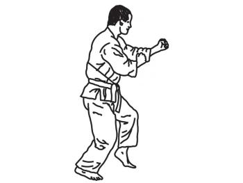 Patchwork vytlačovač Bojová umění - Karate/Judo Man - Patchwork Cutters