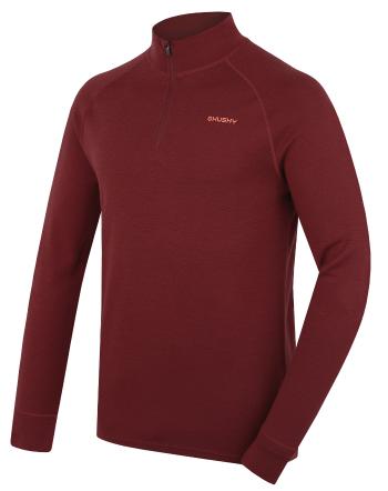 Husky Pánská merino mikina Aron Zip M bordo Velikost: M pánská mikina