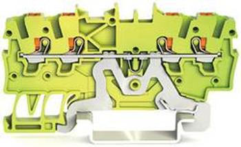Svorka ochranného vodiče WAGO 2200-1407, pružinové připojení , 3.50 mm, zelená, žlutá, 100 ks