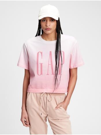 Růžové dámské tričko GAP Logo boxy ss te