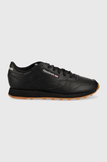 Kožené sneakers boty Reebok Classic černá barva